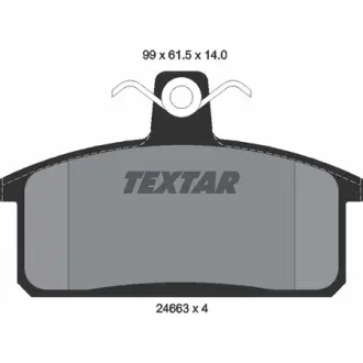 Колодки тормозные, комплект TEXTAR 2466301