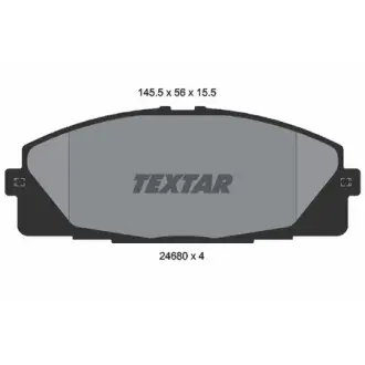 Колодки гальмівні, комплект TEXTAR 2468001