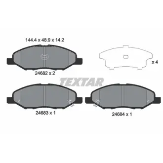 Колодки тормозные, комплект TEXTAR 2468201