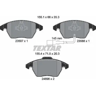 Колодки гальмівні, комплект TEXTAR 2469602