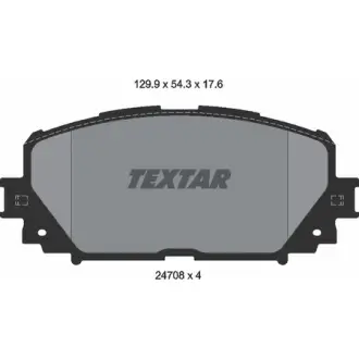 Колодки гальмівні, комплект TEXTAR 2470801