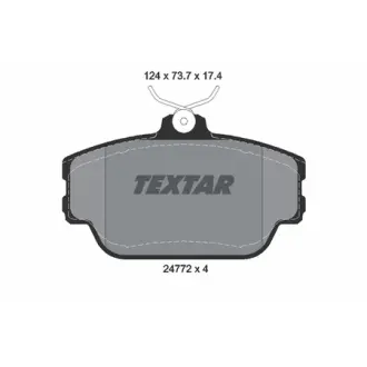 Колодки гальмівні, комплект TEXTAR 2477201