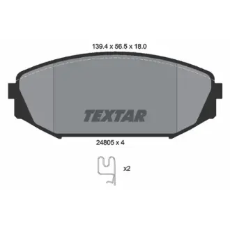 Колодки гальмівні, комплект TEXTAR 2480501