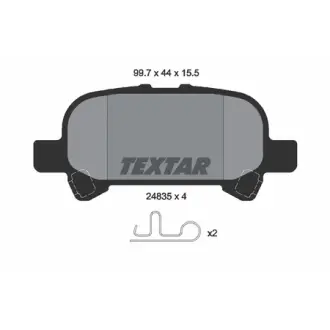 Колодки тормозные, комплект TEXTAR 2483501