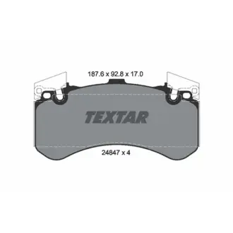 Колодки гальмівні, комплект TEXTAR 2484701