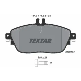 Колодки гальмівні, комплект TEXTAR 2486901