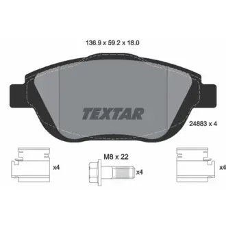 Колодки гальмівні, комплект TEXTAR 2488301