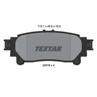 Колодки гальмівні, комплект TEXTAR 2491801