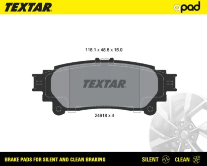 Колодки тормозные textar a-pad TEXTAR 2491801SC