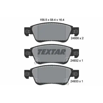 Колодки гальмівні, комплект TEXTAR 2493001