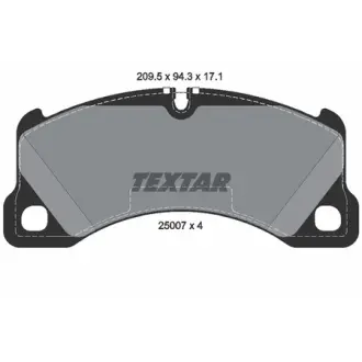 Колодки гальмівні, комплект TEXTAR 2500701