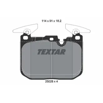 Колодки гальмівні, комплект TEXTAR 2502801