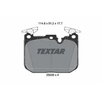 Колодки гальмівні, комплект TEXTAR 2502805