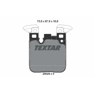 Колодки гальмівні, комплект TEXTAR 2502901