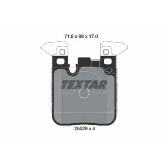 Колодки гальмівні, комплект TEXTAR 2502902