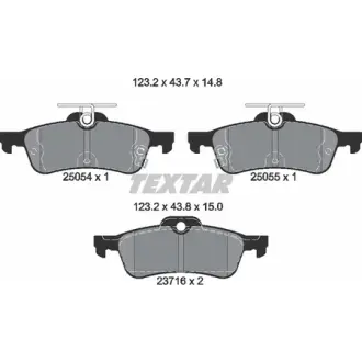 Колодки тормозные, комплект TEXTAR 2505401