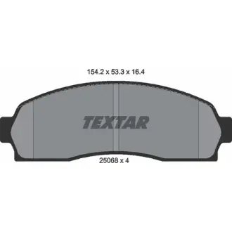 Колодки гальмівні, комплект TEXTAR 2506801