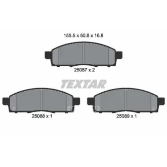 Колодки гальмівні, комплект TEXTAR 2508701