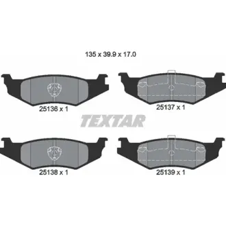 Колодки гальмівні, комплект TEXTAR 2513601