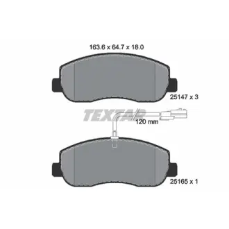 Колодки гальмівні, комплект TEXTAR 2514701