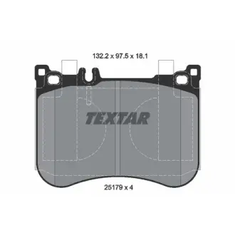 Колодки гальмівні, комплект TEXTAR 2517901