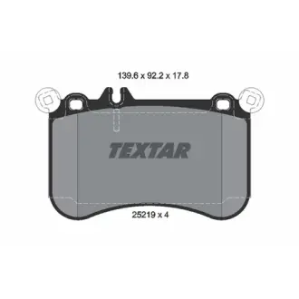 Колодки гальмівні, комплект TEXTAR 2521901