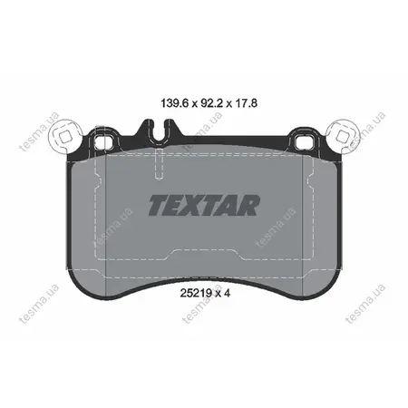 Колодки тормозные, комплект TEXTAR 2521902 (фото 1)