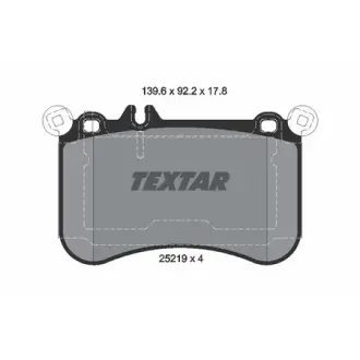 Колодки тормозные, комплект TEXTAR 2521902