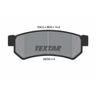 Колодки гальмівні, комплект TEXTAR 2523201
