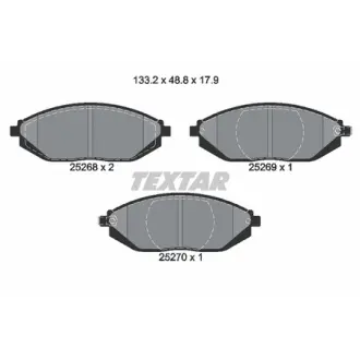 Колодки тормозные, комплект TEXTAR 2526801