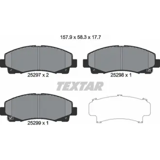 Колодки гальмівні, комплект TEXTAR 2529701