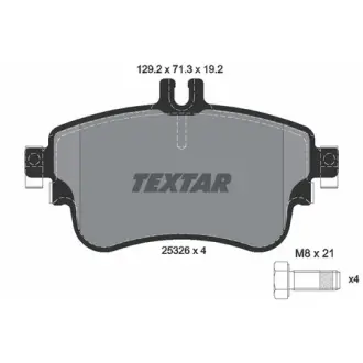 Колодки тормозные, комплект TEXTAR 2532601