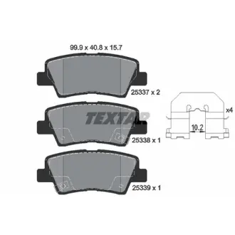 Колодки гальмівні, комплект TEXTAR 2533701