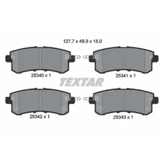 Колодки гальмівні, комплект TEXTAR 2534001