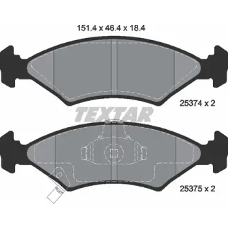 Колодки тормозные, комплект TEXTAR 2537401