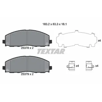Колодки тормозные, комплект TEXTAR 2537801