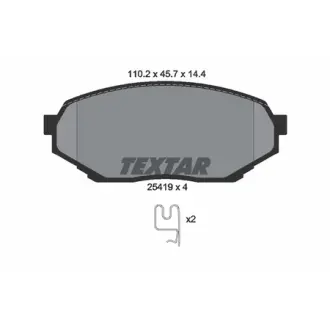 Колодки тормозные, комплект TEXTAR 2541901