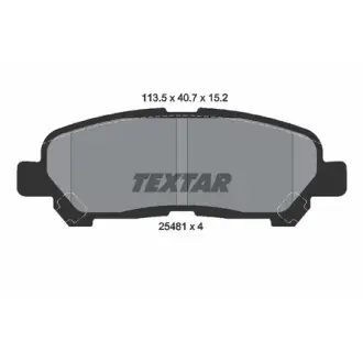 Колодки тормозные, комплект TEXTAR 2548101