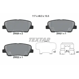 Колодки гальмівні, комплект TEXTAR 2552001