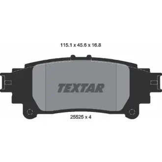 Колодки гальмівні, комплект TEXTAR 2552501
