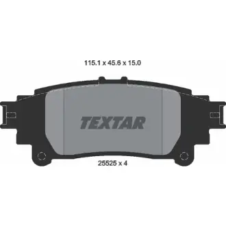 Колодки тормозные, комплект TEXTAR 2552503