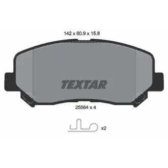Колодки гальмівні, комплект TEXTAR 2556401