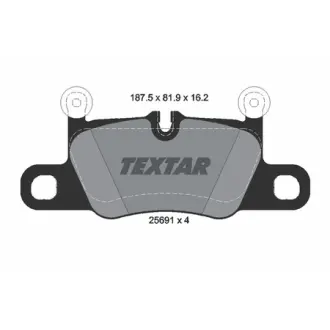 Колодки гальмівні, комплект TEXTAR 2569101