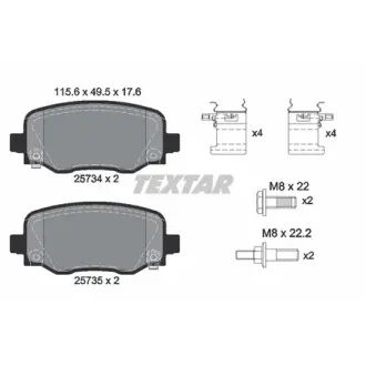 Колодки гальмівні, комплект TEXTAR 2573401
