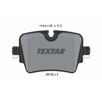 Колодки гальмівні, комплект TEXTAR 2574201