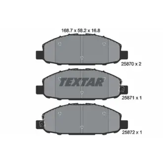 Колодки тормозные, комплект TEXTAR 2587001