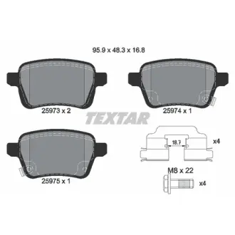 Колодки гальмівні, комплект TEXTAR 2597301