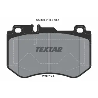 Колодки гальмівні, комплект TEXTAR 2599701