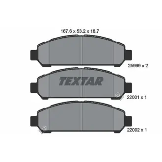 Колодки гальмівні, комплект TEXTAR 2599901