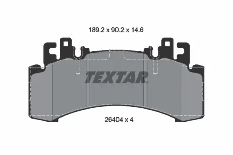 Колодки гальмівні, комплект TEXTAR 2640401